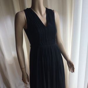 Black Cotton Crush texture Dress